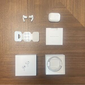 Apple AirPods Pro 2nd Generation With MagSafe  Wireless Charging Case - White